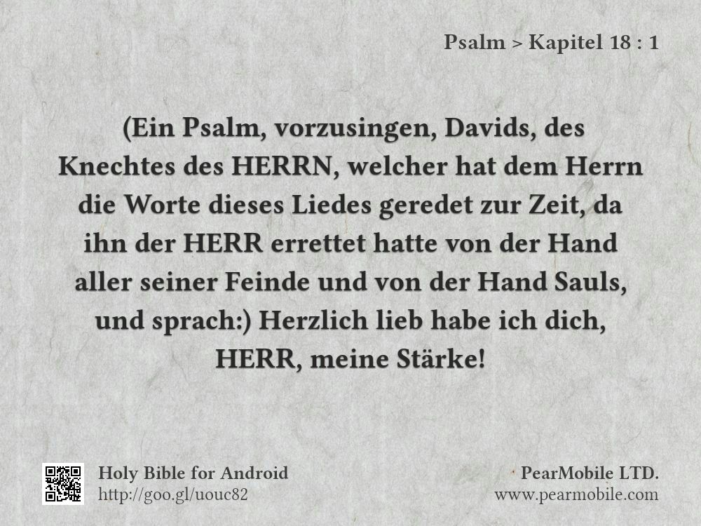 Psalm, Kapitel 18:1